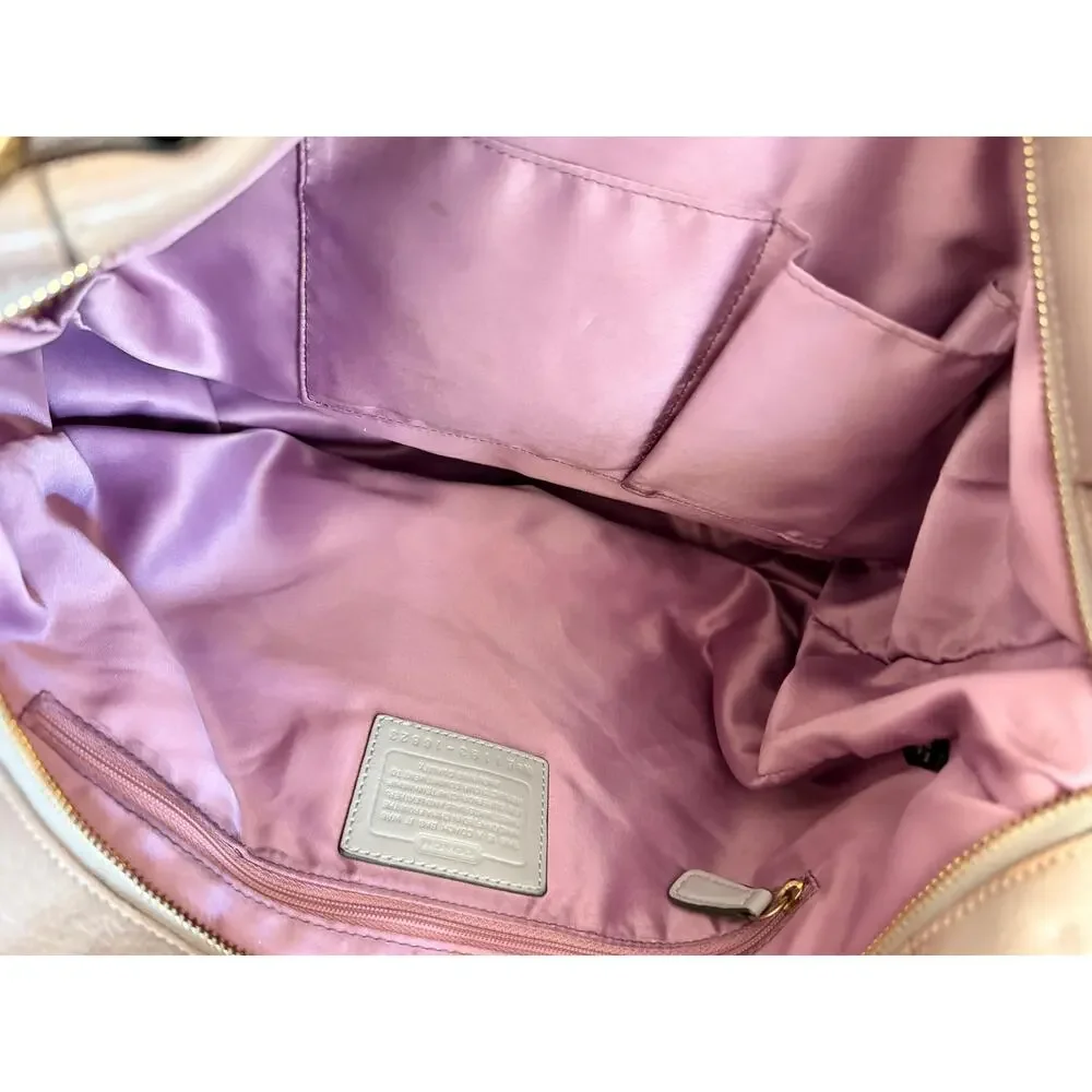 Coach Kristin taupe pinnacle Leather Hobo Crossbody Shoulder Bag Handbag 16823
